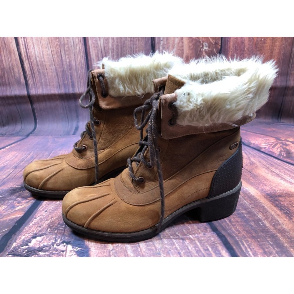 Merrell Chateau Mid Lace Polar Wp Warm Boots Brown Womens 40 (E8o)